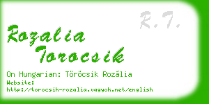 rozalia torocsik business card