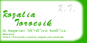 rozalia torocsik business card